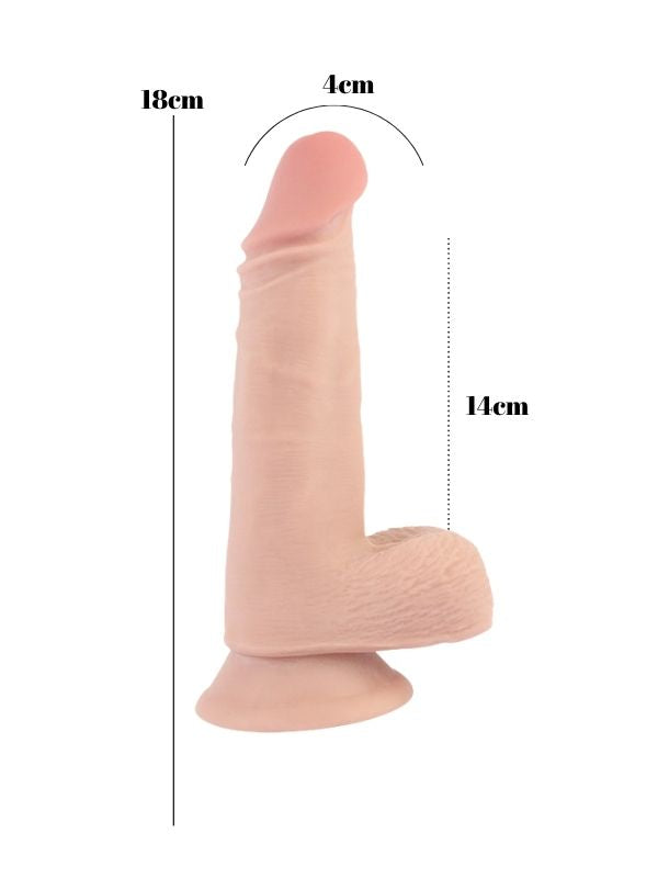 Dick Beats 18cm Kıkırdaklı Gerçekçi Dildo - C-CH7807