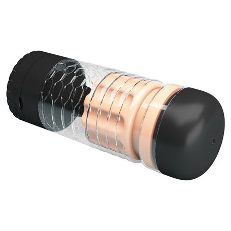 Dil Uyarım Titreşimli Realistik Suni Vajina Erkek Mastürbatör S - BDM0965