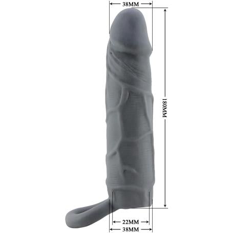 Dolgulu Realistik Uzatmalı Zenci Penis Dildo Kılıfı - BDM1398