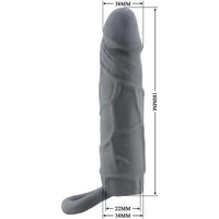 Dolgulu Realistik Uzatmalı Zenci Penis Dildo Kılıfı - BDM1398