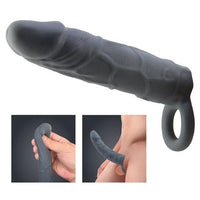Dolgulu Realistik Uzatmalı Zenci Penis Dildo Kılıfı - BDM1398