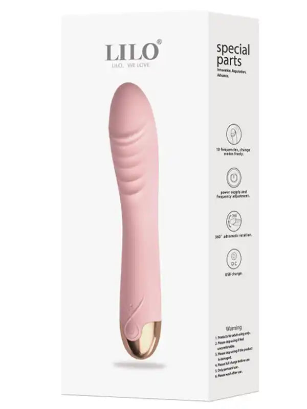 Dönme Hareketli Şarjlı 10 Titreşim Modlu Lüks Vibratör 20 cm - LLB2224