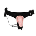 Double Belden Bağlamalı Anal Plug ve Realistik Titreşimli Penis - B1213