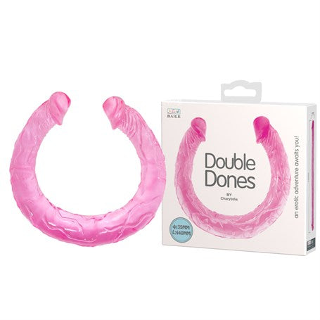 Double Dones 44 cm Çift Taraflı Jel Yumuşak Penis Dildo - BDM4015