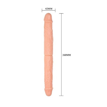 Double Dong Çift Taraflı İki Yönlü Esnek Dildo Kıkırdaklı Penis 36 Cm - B1081