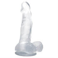 16,7 cm Şeffaf Realistik Damarlı Vantuzlu Dildo Penis - BDM0818