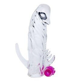 13 cm Titreşimli Klitoris Uyarıcılı Penis Kılıfı - B1093