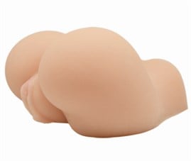 2 İşlevli Titreşimli 3D Büyük Boy Realistik Kalça Suni Vajina Anüs Mastürbatör - Emily - U6117