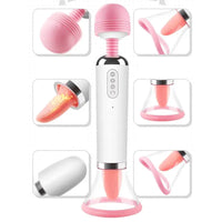 Emme ve Yalama Fonksiyonlu 3'ü 1 Arada Wand Vibratör - FA-GSV-104