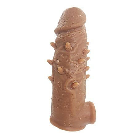 3,5 cm Dolgulu Realistik Penis Kılıfı - BDM111