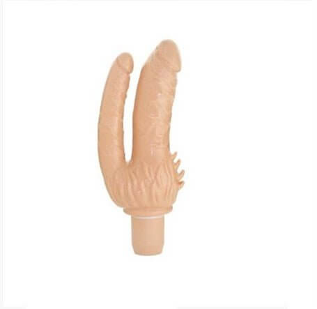 Çatal Vibratör Vajinal Anal Realistik Dildo - BDM10150