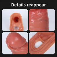 15 Cm Çift Katmanlı Halkalı Anal Penis Kılıfı - FA-DT-01
