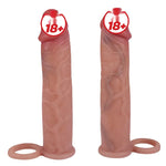 19 Cm Halkalı Ultra Çift Katmanlı Testisli Penis Kılıfı - FA-DT-04