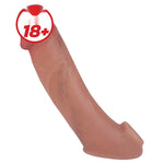 21 Cm Ultra Çift Katmanlı Testisli Penis Kılıfı - FA-DT-05