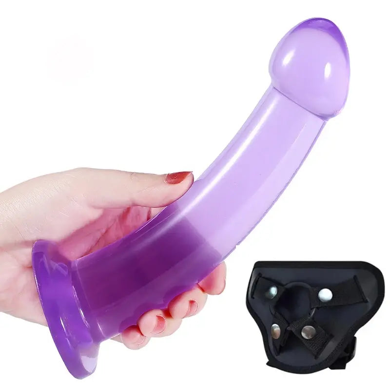 Belden Bağlamalı Jel Strapon ve Dildo - FA-B01