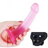 Belden Bağlamalı Jel Strapon ve Dildo - FA-B01