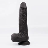 Long Dark Hareketli Isıtmalı Rotasyonlu Titreşimli Dildo - FA-SD-008
