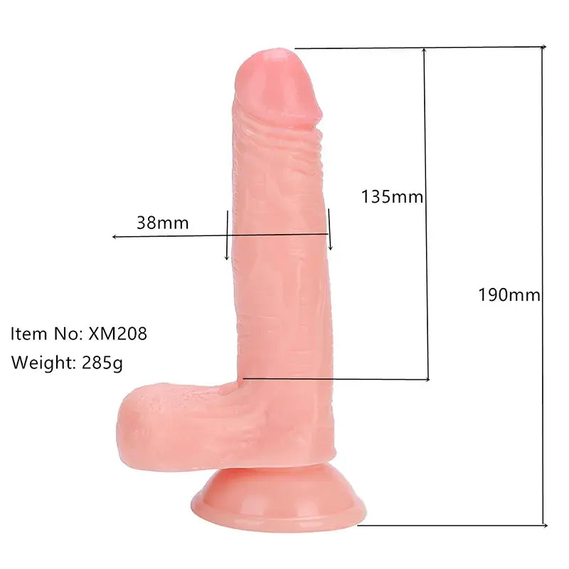 David 19 Cm Vantuzlu Realistik Dildo Penis - FA-XM208