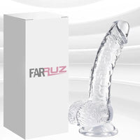 Farruz Flawless Clear 17 Cm Şeffaf Gerçekçi Dildo - FA-RD80M