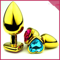 Kalp Şekilli Gold (Altın) Renk Anal Plug - FA-A17