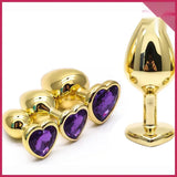 Kalp Şekilli Gold (Altın) Renk Anal Plug - FA-A17
