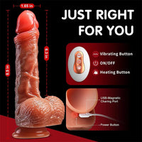 Farruz Lion Hareketli Isıtmalı Rotasyonlu Titreşimli Dildo - FA-SD-027