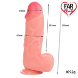 Farruz Mug 28 Cm Gerçekçi Mega Kalın Dildo - FA-XM291