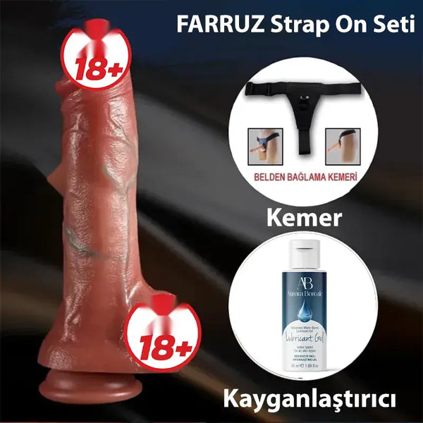 Satisfaction Real Ball Çift Katmanlı Strap On Seti - FA-Dl-07B