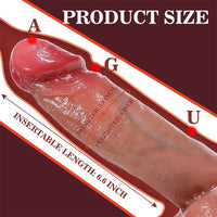 Satisfactory King Çift Katmanlı Ultra Gerçekçi Dildo - FA-DS-34