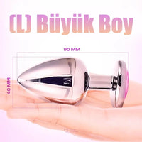 Taşlı Büyük Boy Anal Plug - FA-A06