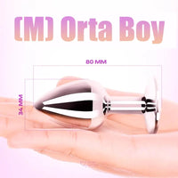 Taşlı Orta Boy Anal Plug - FA-A05