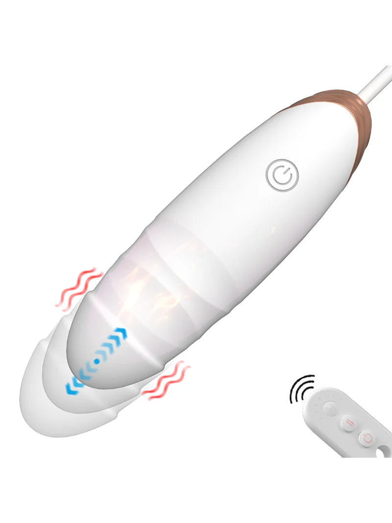 Uzaktan Kumandalı Isıtmalı İtmeli Vibratör Yumurta - FXJ410