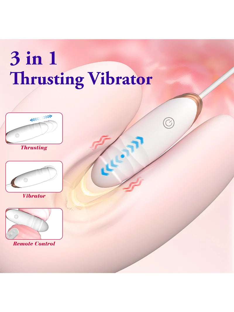 Uzaktan Kumandalı Isıtmalı İtmeli Vibratör Yumurta - FXJ410