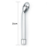 G-Spot Uyarıcılı Titreşimli Gümüş Vibratör Dildo 21 cm - LV1031