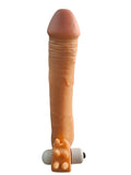 Gerçekçi Penis Kılıfı Et Dokusunda Titreşimli Testis Geçmeli 20 cm - A-AMSZ1