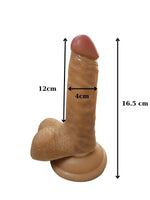 Gerçekçi Testisli Melez Dildo 16.5 cm - A-PX034MELEZ