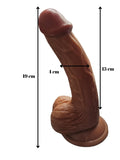 Gerçekçi Testisli Melez Dildo 19 cm - A-PX172B