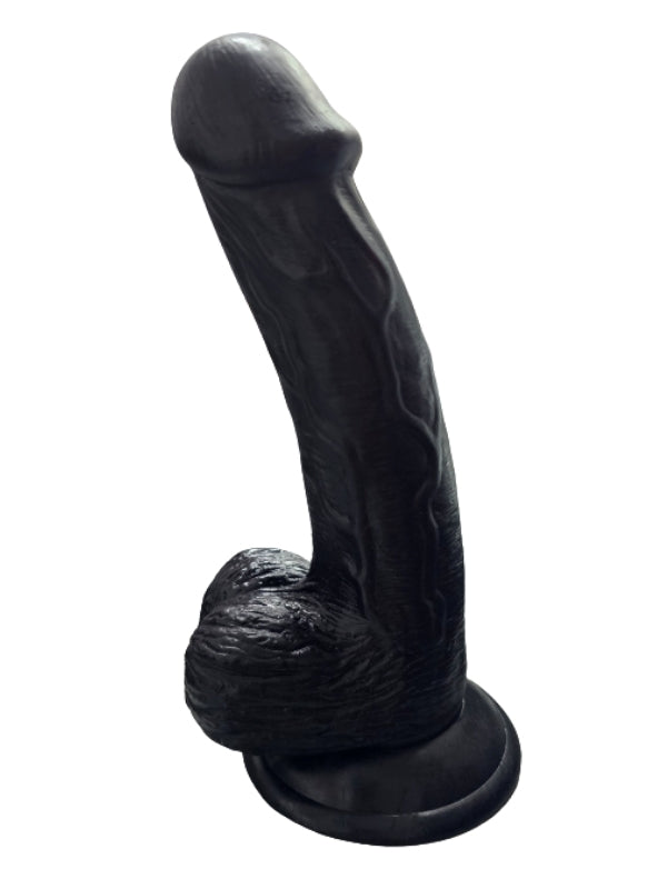 Gerçekçi Testisli Siyah Dildo 19 cm - A-PX172S