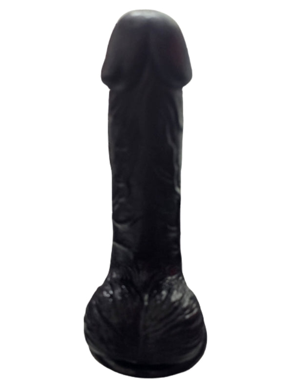 Gerçekçi Testisli Siyah Dildo 19 cm - A-PX172S