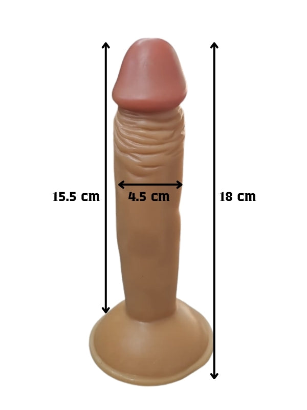 Gerçekçi Testissiz Melez Dildo 18 cm - A-PX013MELEZ