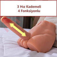 Gerçekçi Yapıda Realistik İleri Geri Hareketli 17,5 cm Penisli Erkek Vücut - Peel - BDM1591