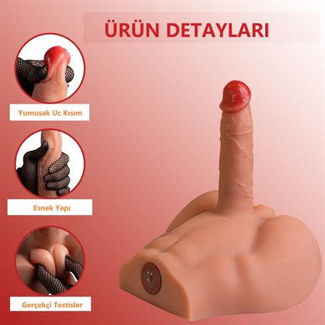 Gerçekçi Yapıda Realistik İleri Geri Hareketli 17,5 cm Penisli Erkek Vücut - Peel - BDM1591