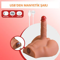 Gerçekçi Yapıda Realistik İleri Geri Hareketli 17,5 cm Penisli Erkek Vücut - Peel - BDM1591