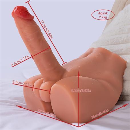 Gerçekçi Yapıda Realistik İleri Geri Hareketli 17,5 cm Penisli Erkek Vücut - Peel - BDM1591
