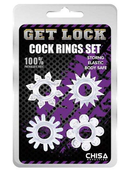 Get Lock Tırtıklı Penis Halka Seti - C-CH0044