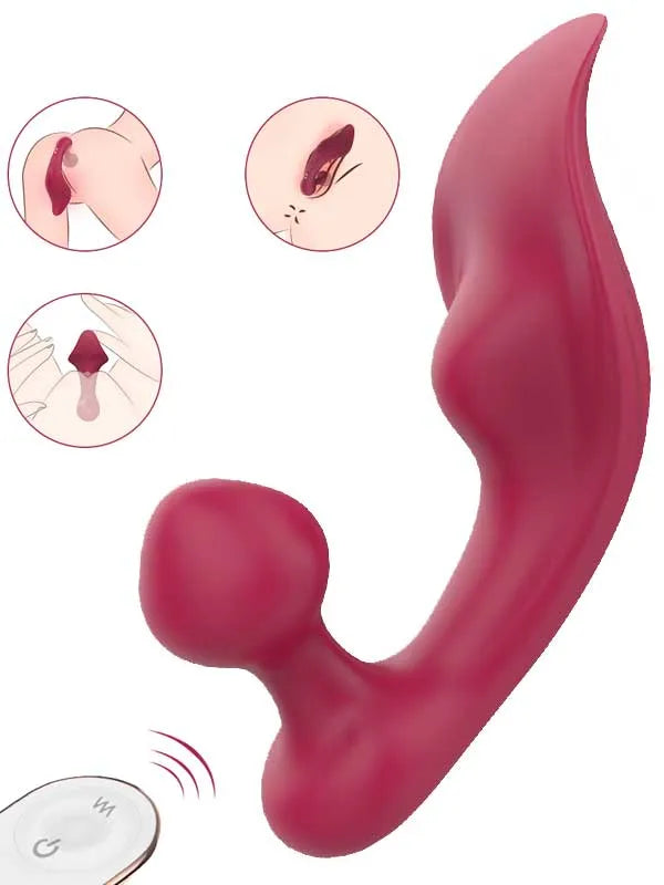 Giyilebilir Şarjlı Anal ve Vajinal Kullanım için Uzaktan Kumandalı Vibratör - S404-2