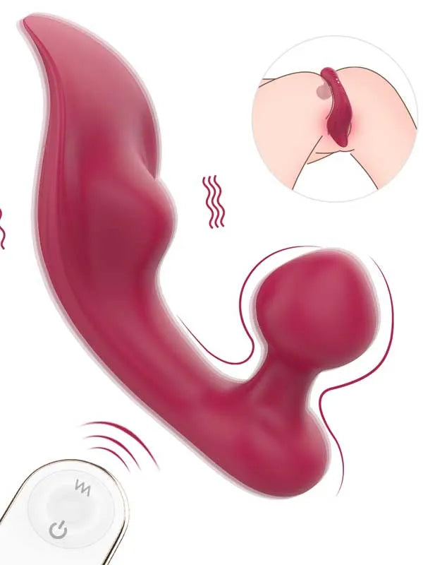 Giyilebilir Şarjlı Anal ve Vajinal Kullanım için Uzaktan Kumandalı Vibratör - S404-2