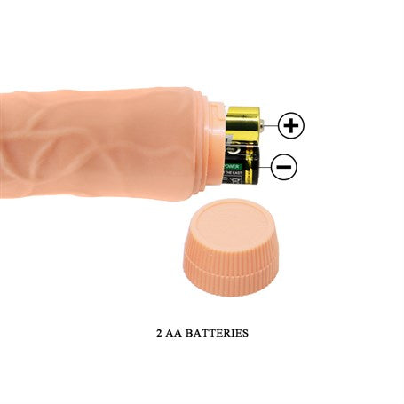 Güçlü Titreşimli 19,5 cm Realistik Vibratör Gerçekci Penis Dildo - BDM1032