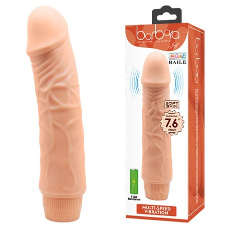 Güçlü Titreşimli 19,5 cm Realistik Vibratör Gerçekci Penis Dildo - BDM1032
