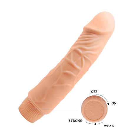 Güçlü Titreşimli 19,5 cm Realistik Vibratör Gerçekci Penis Dildo - BDM1032